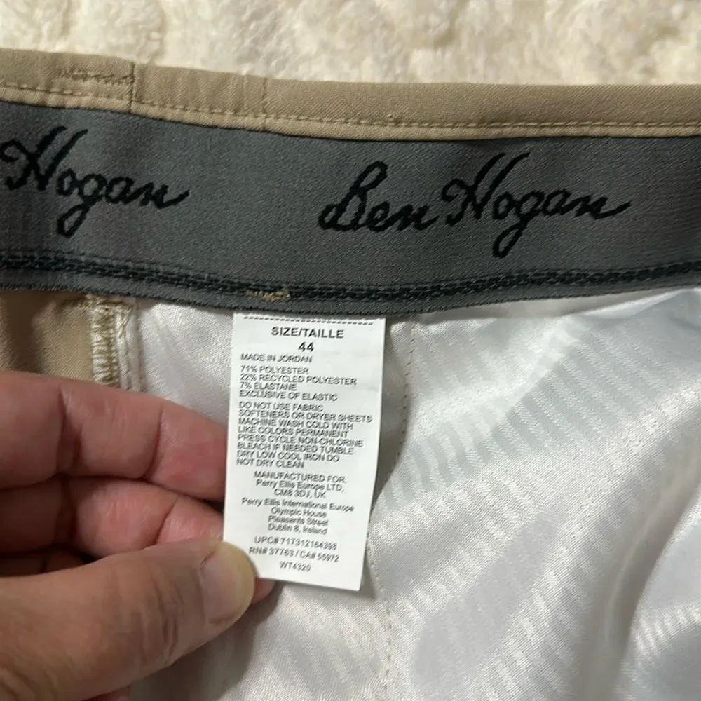 Ben Hogan 42 Khaki Nylon Golf Lightweight Shorts